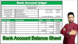 How to make Account Ledger Sheet in Excel? #sohailsaeed  #aaosikhain  #accountledger #msofficeexcel