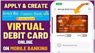 How To Create Canara Bank Free Virtual Debit Card Online on Mobile Banking