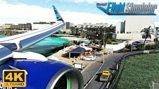 Microsoft Flight Simulator 2020 - Incredible A320N *MAXIMUM GRAPHICS* Famous Sint Maarten Approach