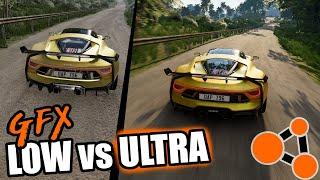 Low vs Ultra Graphics Beamng.Drive - 4k comparison