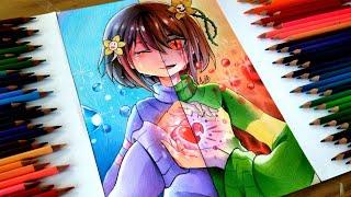 Drawing - Frisk vs Chara ( Undertale )