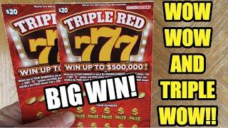 BIG WINNER! $20 "Triple Red 777" Lottery Ticket Scratch Off!!