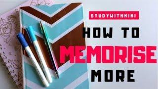 9 MEMORISATION HACKS + How to Remember what you Studied | StudyWithKiki