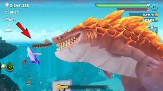 Hungry Shark Evolution - Giant Monster Magmajira Vs Enemy Sharkjira - Real Gameplay