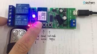 EACHEN Tuya smart relay module RF pairing and clearing instruction