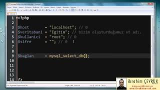 Php Dersleri 60 - Mysql Bağlantısı Yapmak #1