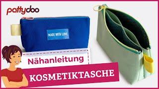 Geniale 2-Fach-Kosmetiktasche mit Reißverschluss nähen | Gratis-Schnittmuster & Vorstellung Juki UX8