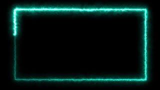 Neon Lights rectangle frame animated loop background, Neon Border video, Free Motion Background  #6