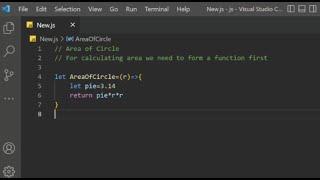 JavaScript Function to calculate Area of circle