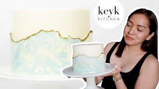 Tutorial Langkah-demi-Langkah Tren Kue Buttercream Marmer yang Indah | Dapur Keyk