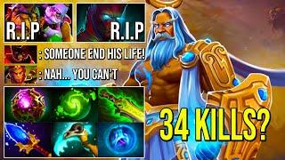 THIS ZEUS REALLY INVINCIBLE - UNFAKE 34 KILLS  -EVEN DOOM CAN NOT STOP THIS GOD