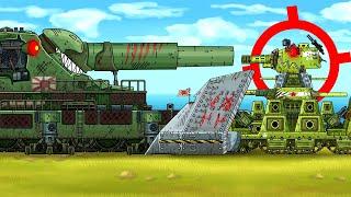 I CAN'T STAND WITH DORA'S SHOT! KV-44 Fortress vs Japanese Dora - Cartoons about tanks