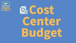 Manage Cost Center Budgets: Explanation and Demo on SAP S/4Hana 2023 #learnsap #AGSAPAccess