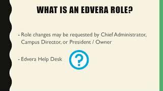 EDvera Web Short  - What is an EDvera Role?