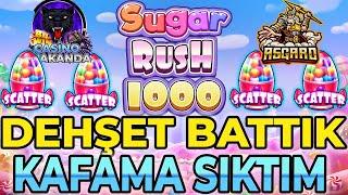 SUGAR RUSH 1000x KAFAMI DUVARLARA VURDUM |Bigger Bass Big Bass Bonanza |sweet bonanza slot oyunları