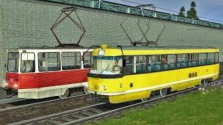 TATRA T3 И КРИВЫЕ ТРАМВАЙНЫЕ ПУТИ ЧАПАЕВО 2 - БУДНИ ВАГОНОВОЖАТОГО В TRAINZ A NEW ERA