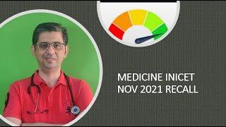 INICET Recall Nov 2021 | Medicine