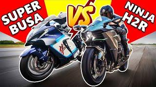 Superbusa vs H2R - Supercharged Drag Race Comparison | Supercharged Hayabusa vs Nija H2R