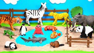 Safari Dioramas For Playmobil Animal Figurines - Zoo Animal Toys
