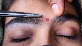 heavy growth hair Eyebrow threading.@bhatiabijal