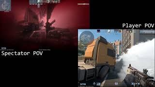 CS2 Desync Example - deathcam POV vs player POV