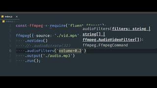 Get mp3 from video using fluent-ffmpeg library