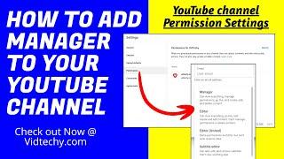 how to add manager to youtube channel