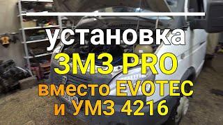 Замена EVOTEC и УМЗ 4216 на ЗМЗ 409ПРО/Новые сердца для двух рабочих лошадок Next  и Газель Бизнес