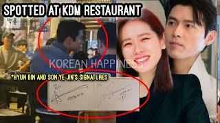 UPDATE! Sweet Hyun Bin & Son Ye Jin Spotted at KDM Restaurant – Fans Can't Get Enough!"