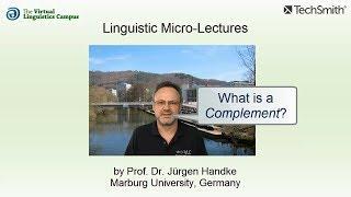 SYN_014 - Linguistic Micro-Lectures: Complements