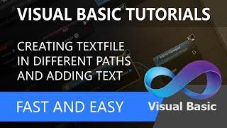 Visual Basic Tutorials - Creating text file and adding text inside using textbox and strings