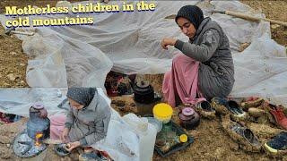 Soghra and her brother and sister move from the hut to the cave due to the extreme cold of winter