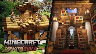 Minecraft Villager Houses: Medieval Enchanting House | Survival Enchanting House Tutorial