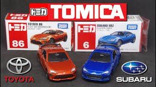 Reviewing & Comparing Tomica Regular Cars No. 86 Toyota 86 VS No. 6 Subaru BRZ (Newer Version)