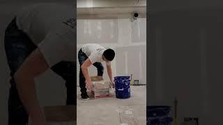 Get the drywall mud out of the box and into the bucket in under a minute #shorts