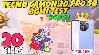 Tecno Camon 20 Pro 5G BGMI Test 2024 with Fps Meter : Just 16499