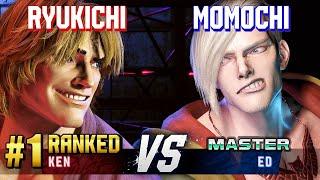 SF6 ▰ RYUKICHI (#1 Ranked Ken) vs MOMOCHI (Ed) ▰ High Level Gameplay