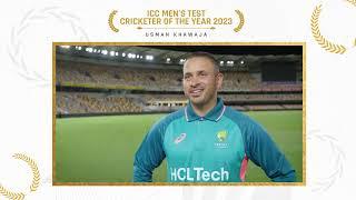 Usman Khawaja wins the ICC Men's Test Cricketer of the Year 2023