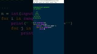 ALPHABET  PYRAMID / TRIANGLE  PATTERN | IN PYTHON | PATTERN
