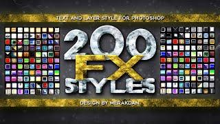Photoshop Text Style Pack | 200 Fx Style | Free Download [2021]