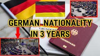 GERMAN Nationality in 3 Years, NEW LAW 2024| IDEAL IMMIGRATION