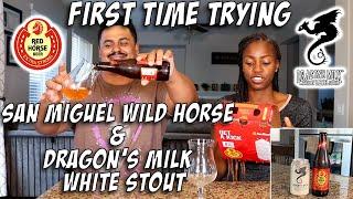 First Time Trying: Red Horse Beer and Dragon's Milk White Stout (Beer Special!)