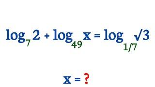 Find x logarithms equation | Algebra | Education pro