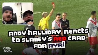  SLANEY'S RED CARD FOR AYR UNITED! Andy Halliday & Slaney Watch Back His Infamous Sending off!