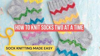 Sock Knitting Made Easy: Learn to Knit Two at a Time Like a Pro l #knittingtutorial