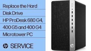 Replace the Hard Disk Drive | HP ProDesk 680 G4, 400 G5 and 400 G4 Microtower PC | HP