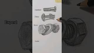 Drawing bolt with nut #artwork #shortsvideo #boltdrawing