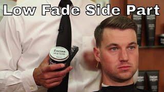 Low Fade with Side Part Haircut - Greg Zorian Haircut Tutorial