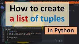 How to create a list of tuples in Python