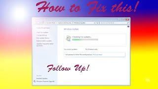 How to Fix All Window 7 Update Error Stuck 0% Percent Fix Follow Up!